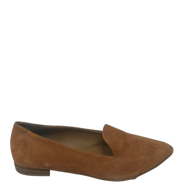 Everlane The Modern Point Flat Cognac Suede Leather Pointed Toe Loafers Size 11 - Picture 2 of 11